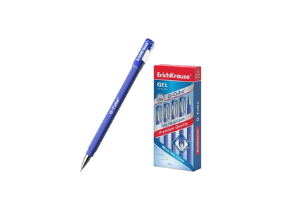Gelinis rašiklis ERICHKRAUSE, G-CUBE,0,5mm, mėl.sp., 1 vnt.