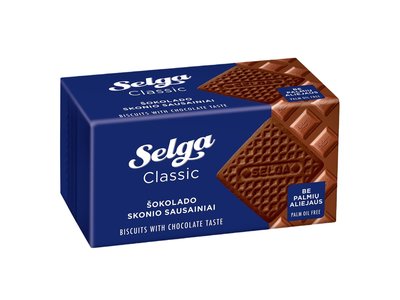 Sausainiai SELGA, šokolado skonio, 180 g