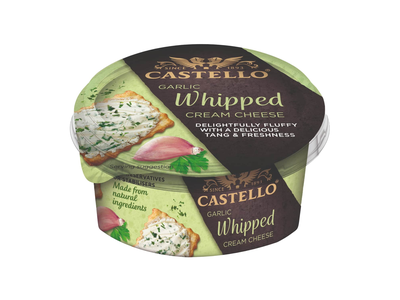 CASTELLO šviežio sūrio užtepėlė su česnakais 125 g