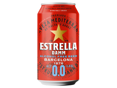 Nealkoholinis šviesusis alus ESTRELLA DAMM, 0,33l