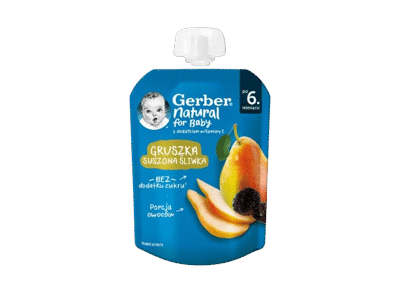 Kriauš.slyvų tyrelė GERBER;80g,6+, 80 g