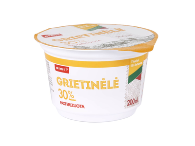 Pasterizuota grietinėlė RIMI, 30 %, 200 ml