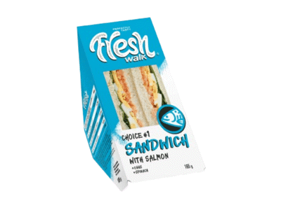 CHOICE #1 sumuštinis su lašiša, kiaušiniais, špinatais, 165 g