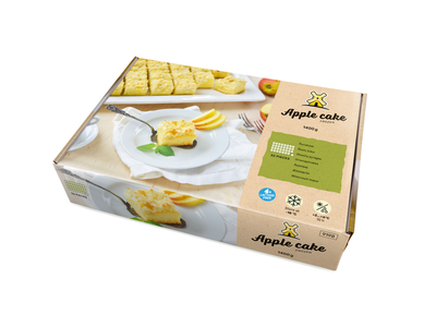 Šaldytas naminis obuolių pyragas,(32vnt x 43g) 1,4 kg