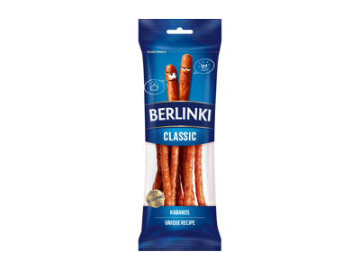 K. r. vyt. vištienos ir kiaulienos dešrelės BERLINKI, 85 g
