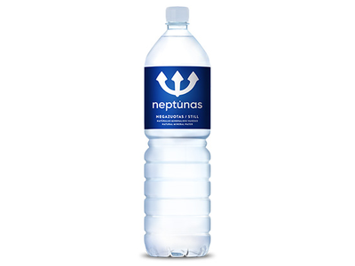 Negazuotas natūralus mineralinis vanduo NEPTŪNAS, 1,5 l D
