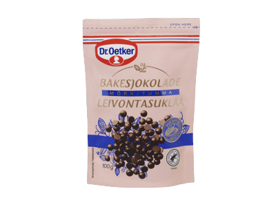 Juodojo šokolado gabaliukai DR. OETKER kepiniams glaistyti, 100 g