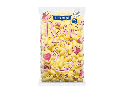 Ekologiškos kukurūzų lazdelės LITTLE ANGEL ROSIE, nuo 7 mėn.