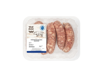 Šviežios kiaulienos storosios dešrelės WELL DONE, 400 g