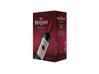 Raudonasis sausas vynas LOS MOLINOS, 3 l, 3 l