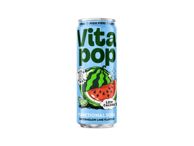 Gazuotas funkcinis gėrimas VITA POP WATERMELON LIME, 330 ml x 12