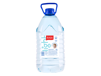 Natūralus mineralinis vanduo RASA Light, negazuotas, 5 l