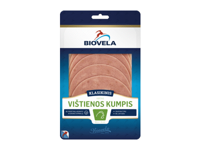 Virtas BIOVELOS vištienos kumpis, I r., 90 g