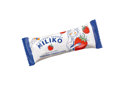 Braškių skonio gl. desertas MILIKO, 35 g