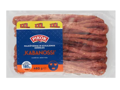 PIKOK Kiaulienos arba kiaulienos ir paukštienos dešrelės XXL
