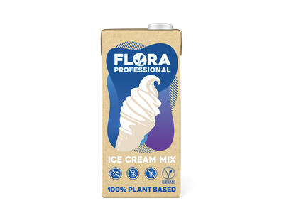 Veganiškas augalinis ledų mišinys FLORA Professional, rieb. 7,3%, 1 l