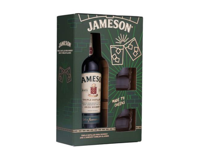 Airiškas viskis JAMESON, 40%, 0,7 l su 2 stiklinėmis