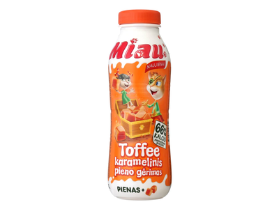 Karamelinis pieno gėrimas TOFFEE MIAU, 2,3 % rieb., sterilizuotas, 450 ml
