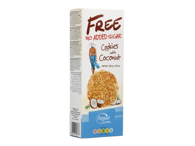 Kokos.sausainiai be cukraus BOGUTTI,135g