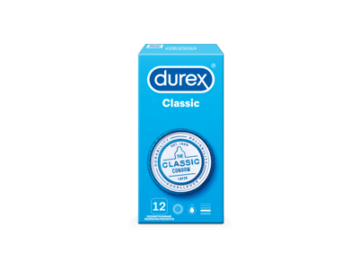 Prezervatyvai DUREX CLASSIC, 12 vnt., 12 vnt.
