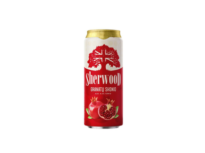 Granatų skonio alaus kokteilis SHERWOOD, 4,5 %, 0,5 l