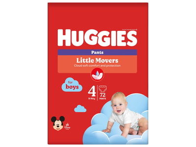 Sauskel.-kelnait.HUGGIES BOY(4)9-14kg,72vnt.