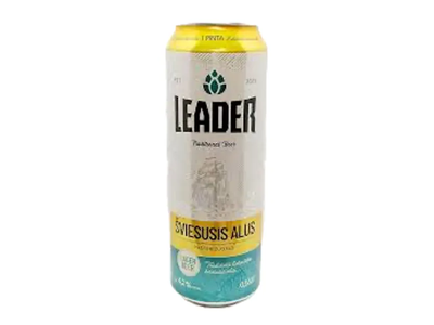 Šviesusis alus LEADER (4,2%), 568 ml