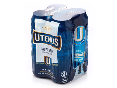 Alus UTENOS UTENOS 5%, 4 x 568 ml