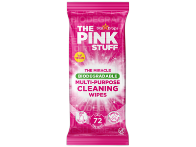 Bilogišk.skaidžios drėgn. servetėlės Multi Purpose The Pink Stuff 72vnt. The Miracle