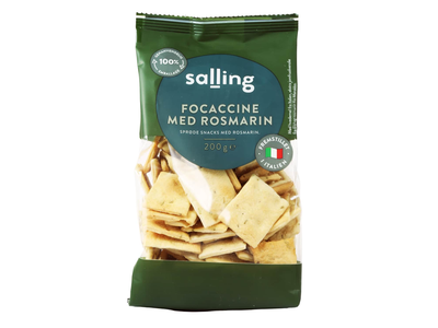 Krekeriai su roz. SALLING FOCACCINE, 200 g
