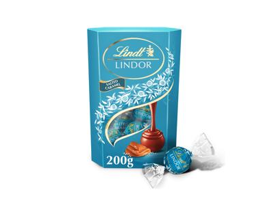 Šokoladiniai rutuliukai LINDT LINDOR su sūdyta karamele, 200 g