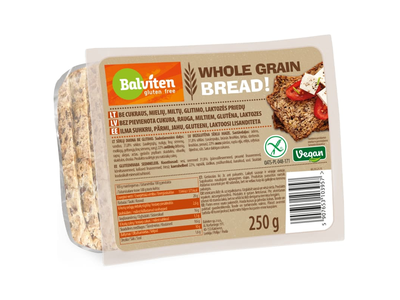 Viso grūdo dalių duona BALVITEN, 250 g