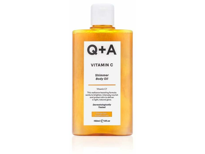 Kūno aliejus Q+A Vitamin C Shimmer, 150 ml