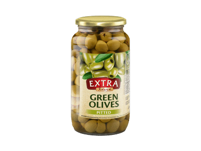 Žaliosios alyvuogės be kauliukų EXTRA LINE, 900 g