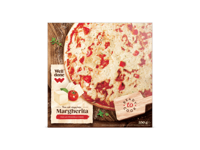 Šaldyta pica WELL DONE Margherita 350g, 350 g
