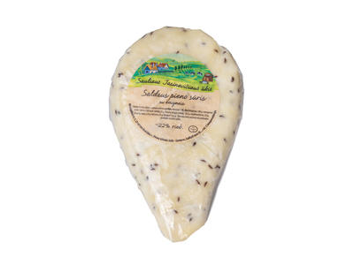 S. JASINEVIČIAUS saldaus pieno sūris su kmynais, 22 % rieb., 1 kg