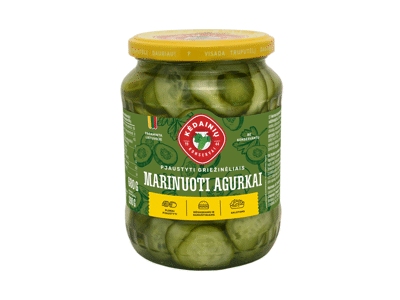 KĖDAINIŲ KONSERVŲ FABRIKO marinuoti agurkų griežinėliai, 680 g