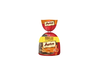 AGOTOS duona, ruginė, raikyta, maišelis, 375 g (M)