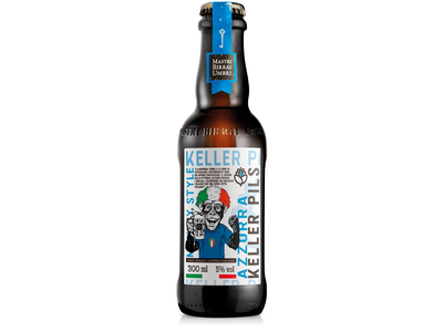 Alus MONKEY, Azzurra Keller Pils, 5%, 0,3 l, butelis D