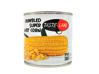 Konservuoti kukurūzai TASTE LAND, saldūs, 340g/285g
