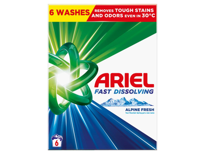 Skalbimo milteliai ARIEL Alpine Fresh, 6 skalb., 330 g.