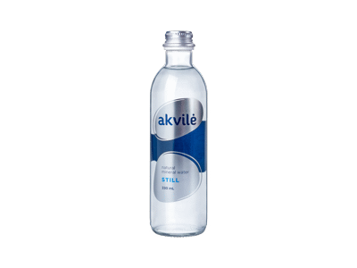 Negazuotas natūralus mineralinis vanduo AKVILĖ, 330 ml