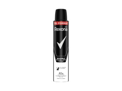 Vyriškas purškiamas dezodorantas REXONA INVISIBLE ON BLACK+WHITE, 200 ml