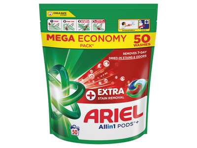 Skalbimo kapsulės ARIEL Extra Stain Removal, 50 vnt.
