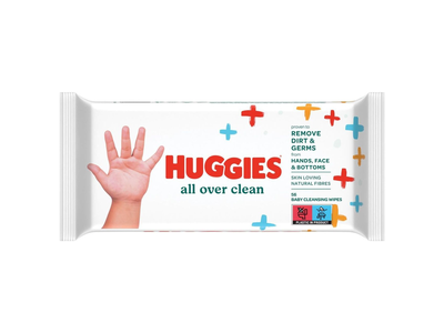 Drėgnos servetėlės HUGGIES ALL OVER CLEAN, 56vnt.