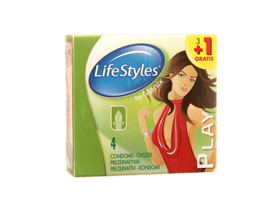 Prezervatyvai LIFESTYLES PLAY ,3 vnt.