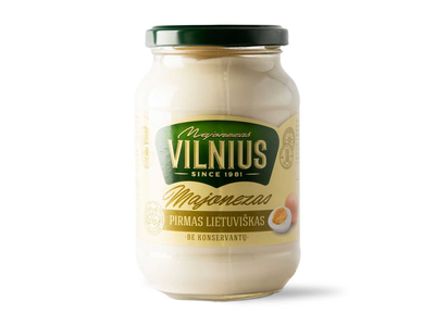 PIRMAS LIETUVIŠKAS majonezas be konservantų VILNIUS (35%), 0,475l