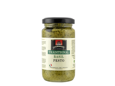 Pesto padažas GOURMANTE, tradicinis, bazilikų, 212 ml