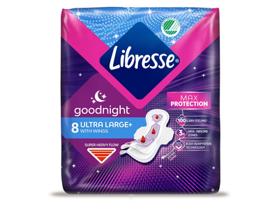 Higieniniai paketai LIBRESSE NIGHT 8 vnt