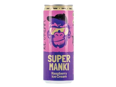 Gazuotas gėrimas Super Manki Raspberry Ice Cream 0,33L